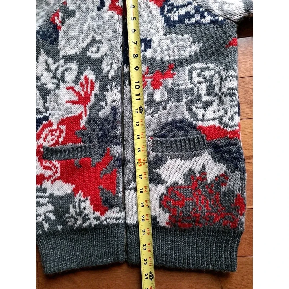 GapKids  Girl's Knit Winter Zip Up Long Sleeve Wool Blend Cardigan Sweater L 10
